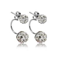 1 Set Fashion Geometric Diamond Iron Artificial Rhinestones Earrings main image 2