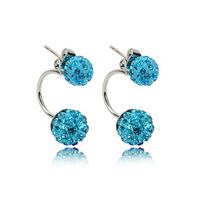 1 Set Fashion Geometric Diamond Iron Artificial Rhinestones Earrings sku image 6