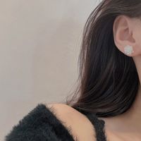 Fashion White Flower Shaped New Unique Stud Earrings Women main image 2