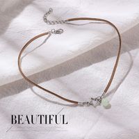 Women's Fashion Star Pu Leather Alloy Pendant Necklace Glass Bead Necklaces main image 3