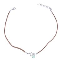 Women's Fashion Star Pu Leather Alloy Pendant Necklace Glass Bead Necklaces main image 2