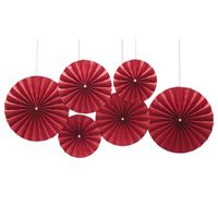 Wholesale White Pearl Red Paper Flower Fan Wedding Room Background Wall Decoration Nihaojewelry sku image 15