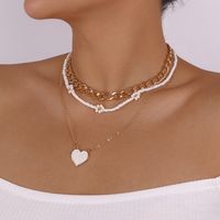 Großhandel Schmuck Mode Geometrisch Perlen Legierung Eisen Halskette main image 5