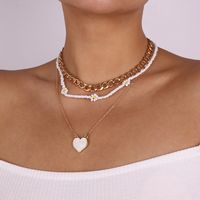 Großhandel Schmuck Mode Geometrisch Perlen Legierung Eisen Halskette main image 1