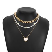 Großhandel Schmuck Mode Geometrisch Perlen Legierung Eisen Halskette sku image 1