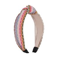 Fashion Casual Style White Red Knotted Woven Cloth Hair Band sku image 1