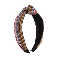 Fashion Casual Style White Red Knotted Woven Cloth Hair Band sku image 3