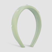 Simple Fashion Solid Color Artificial Pearl Fabric Hair Band main image 5