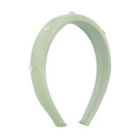 Simple Fashion Solid Color Artificial Pearl Fabric Hair Band sku image 4