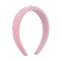 Simple Fashion Solid Color Artificial Pearl Fabric Hair Band main image 3