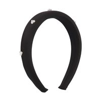 Simple Fashion Solid Color Artificial Pearl Fabric Hair Band sku image 3