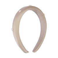 Simple Fashion Solid Color Artificial Pearl Fabric Hair Band sku image 6