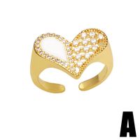 Fashion Pearl Crown Heart Shape  Open Adjustable Index Finger Ring main image 4