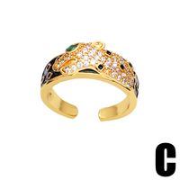 Fashion Creative Zircon Inlaid Nail Moon Leopard Ring Wholesale main image 5