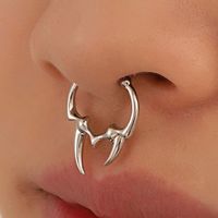 Fashion Gothic Irregular Horn Nasal Splint Non-perforated Nose Ring main image 3