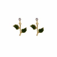 Mode De Longues Branches Gland Zircon Alliage Boucles D'oreilles Des Femmes sku image 1