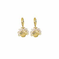 Mode Rose Opale Incrusté Perle Simple Doux Alliage Boucles D'oreilles main image 5