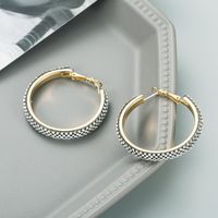 Fashion C Shape Diamond Metal Artificial Rhinestones Earrings sku image 2