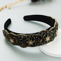 Fashion New Baroque Retro Gorgeous Colorful Glass Drill Snowflake Headband Accessories sku image 3