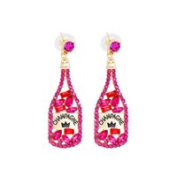 New Spring Fashion Wine Bottle Letter Earrings Women sku image 5