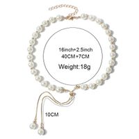 Fashion Simple Pearl Pull-out Small Beads Pendant Female Necklace main image 5