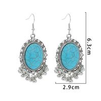 Women's Bohemian Geometric Alloy Earrings Plating Turquoise Drop Earrings As Picture main image 2