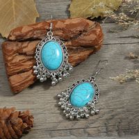 Women's Bohemian Geometric Alloy Earrings Plating Turquoise Drop Earrings As Picture main image 3