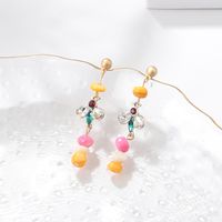 Fashion Colorful Stone Bee Bohemian Candy Color Bead Earrings main image 5