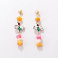 Fashion Colorful Stone Bee Bohemian Candy Color Bead Earrings main image 4