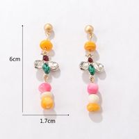 Fashion Colorful Stone Bee Bohemian Candy Color Bead Earrings main image 6