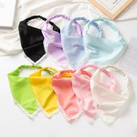 New Fashion Headcloth Solid Color Elastic Band Stretch Female Hair Band Lace Trim Ornament main image 1