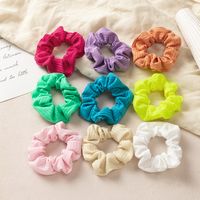 Fashion Simple Solid Color Colorful Striped Updo Bun Handmade Women Hair Bands Head Accessories sku image 1