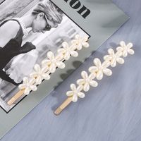 Women's Romantic Sweet Flower Imitation Pearl Alloy Hair Accessories Inlaid Pearls Artificial Pearls Hair Clip 1 Set main image 2