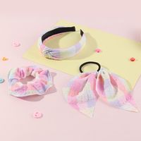 New Cute Pink Headband Hair Ring Hair Rope Girl's Hair Accessories Set main image 5