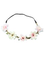 Fashion Cute Five Flowers Hand-stitched Woven Garland Girl Headband main image 3