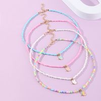 New Bohemian Style Colorful Bead Butterfly Pendant Children's Necklace Set main image 1