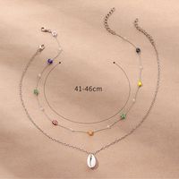 Women's Fashion Flower Shell Resin Shell Resin Pendant Necklace Layered Necklaces main image 2