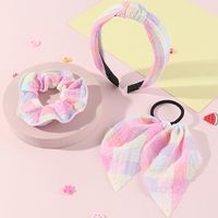 New Cute Pink Headband Hair Ring Hair Rope Girl's Hair Accessories Set main image 2