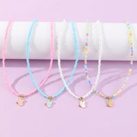 New Bohemian Style Colorful Bead Butterfly Pendant Children's Necklace Set main image 4