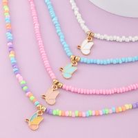 New Bohemian Style Colorful Bead Butterfly Pendant Children's Necklace Set main image 3