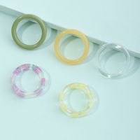 2022 New Summer Resin Transparent Fruit Printed Children's Ring Set main image 5