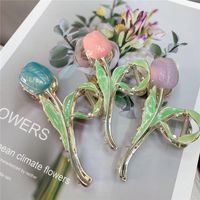 Fashion Elegant Tulip Flowers Metal Clip Hair Accessories For Women main image 5