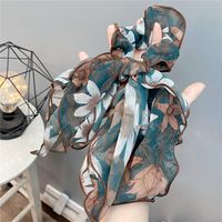 Fashion Retro Floral Long Streamer Multi-layer Big Bow Hair Tie main image 1