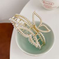 Fashion New Large Bow Inlay Pearl Grip Women's Hair Clip Hair Accessories main image 3