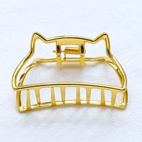 Mode Niedlichen Katze Ohr Geformt Einfache Geometrische Metall Barrettes Weiblichen Legierung Ornament sku image 1
