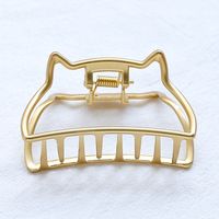 Mode Niedlichen Katze Ohr Geformt Einfache Geometrische Metall Barrettes Weiblichen Legierung Ornament sku image 2