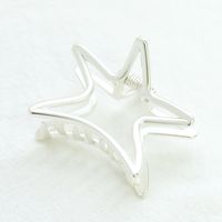Fashion Starfish Shaped Metal Cute Alloy Grip Solid Color Hair Accessories sku image 2