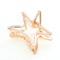 Fashion Starfish Shaped Metal Cute Alloy Grip Solid Color Hair Accessories sku image 1