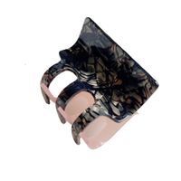 Fashion Creative Plaid Pink Green Two-color Square Chessboard Grid Hair Claw Hairpin main image 3