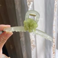 Fashion Green Lily Grip Hairpin Flower Clip Hair Accessories sku image 1